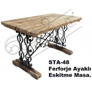 Ferforje Ayaklı Eskitme Masa STA-48